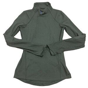 Under Armour Womens Size Small Green Iridescent Coldgear Rush Jacquard Mock Neck